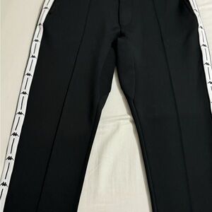 Kappa Black Pants with White Accents UNISEX